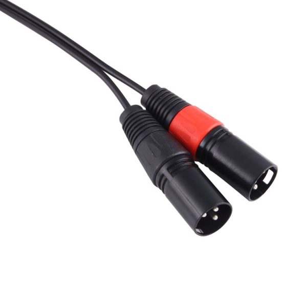 30cm Metal Head 3.5mm Male to 3 Pin XLR CANNON Male Audio Connector Adapter Cable - Image 3