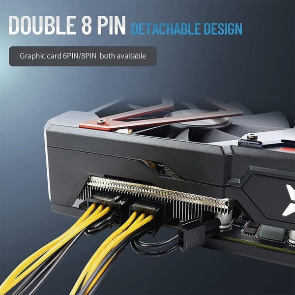 Graphics Card to Dual 8 (6+2) Pin Graphics Card Adapter Power Supply Cable - Image 7