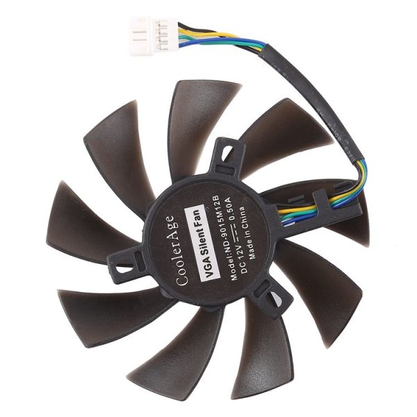 T129215SU 4 Pin Two Ball-Bearing Replace Cooling Fan for MSI Gigabyte GTX 1060 RX 480 460 570 580 R9 290X RX 550 Card Cooler Fan, Diameter: 85mm - Image 2