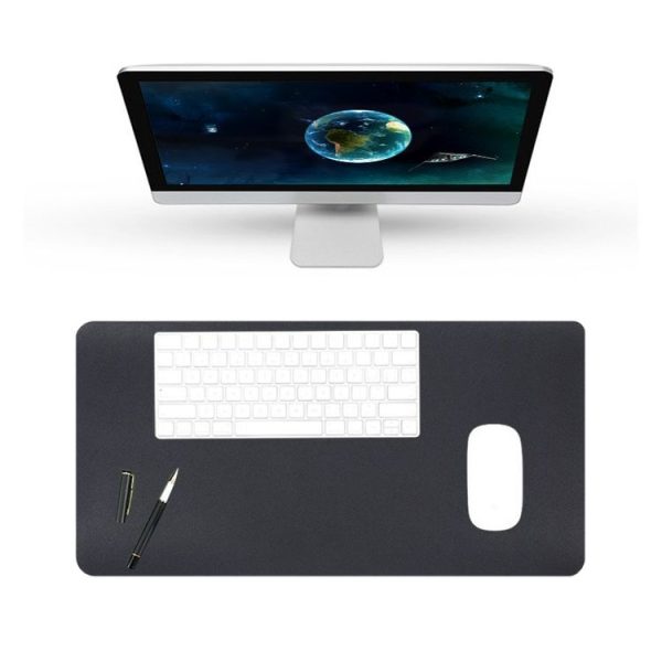 BUBM Multifunction Super Large Non-slip PU Leather Single-sided Mouse Pad Office Desk Mat, Size: 60 x 30cm (Black)