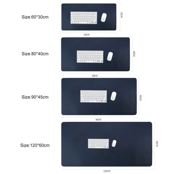 BUBM Multifunction Super Large Non-slip PU Leather Single-sided Mouse Pad Office Desk Mat, Size: 60 x 30cm (Black) - Image 3