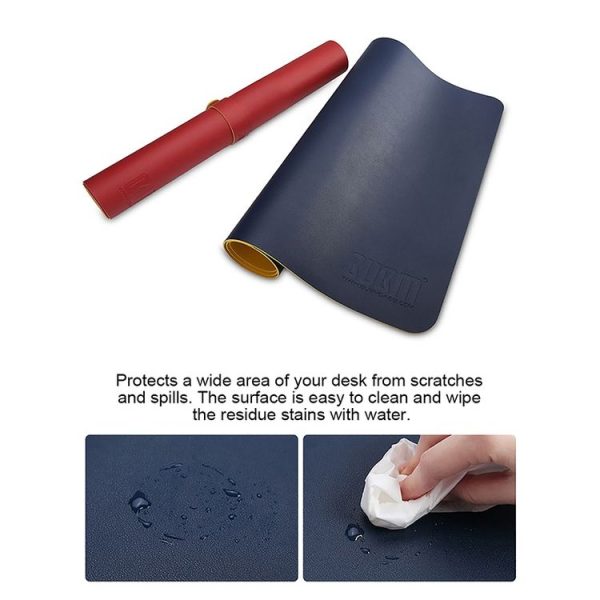 BUBM Multifunction Super Large Non-slip PU Leather Single-sided Mouse Pad Office Desk Mat, Size: 60 x 30cm (Black) - Image 5