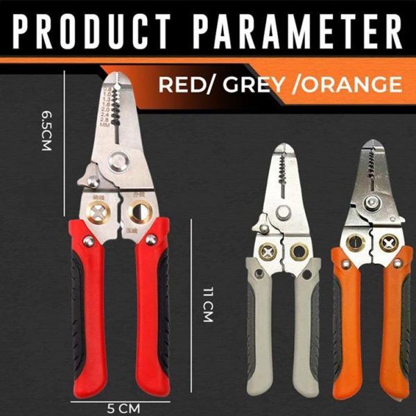 Multi-functional Wire Splitting Pliers Electrician Manual Tool (Red) - Image 2