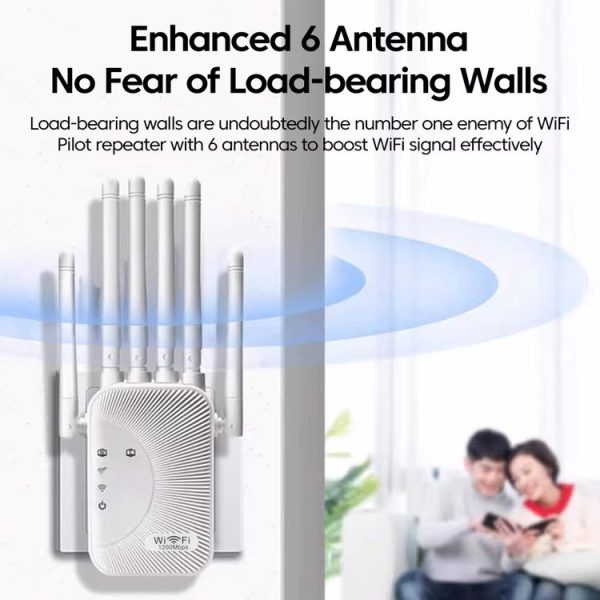 SM-011 Six-antenna 1200M Repeater WiFi Wireless Router (EU Plug) - Image 9