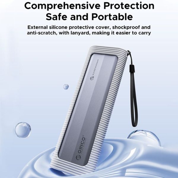 ORICO AXM2-G2-GY-BP M.2 NVMe SSD Enclosure with Silicone Protective Case & Type-C Cable - Image 10