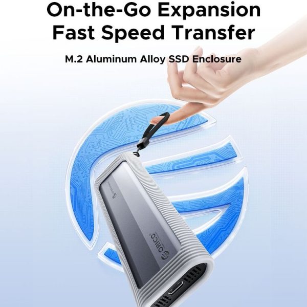 ORICO AXM2-G2-GY-BP M.2 NVMe SSD Enclosure with Silicone Protective Case & Type-C Cable - Image 3