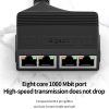 Female RJ45 4 in 1 Gigabit Network Splitter Cable Ethernet Network Coupler - Image 7