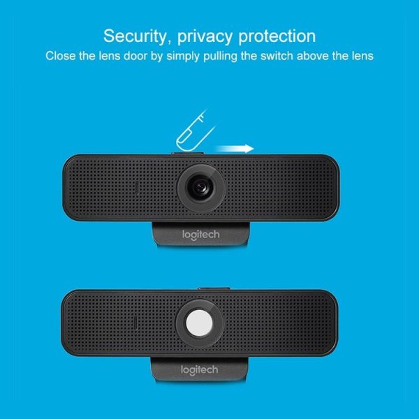 Logitech C925E 1080p HD Webcam with Integrated Security Cover (Black) - Image 5