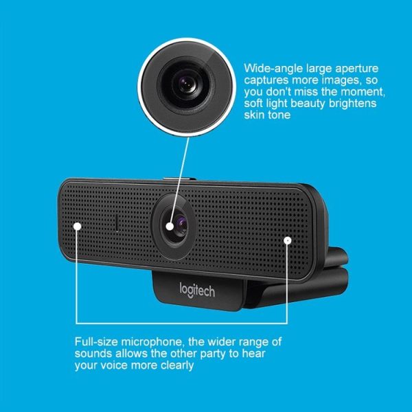 Logitech C925E 1080p HD Webcam with Integrated Security Cover (Black) - Image 6