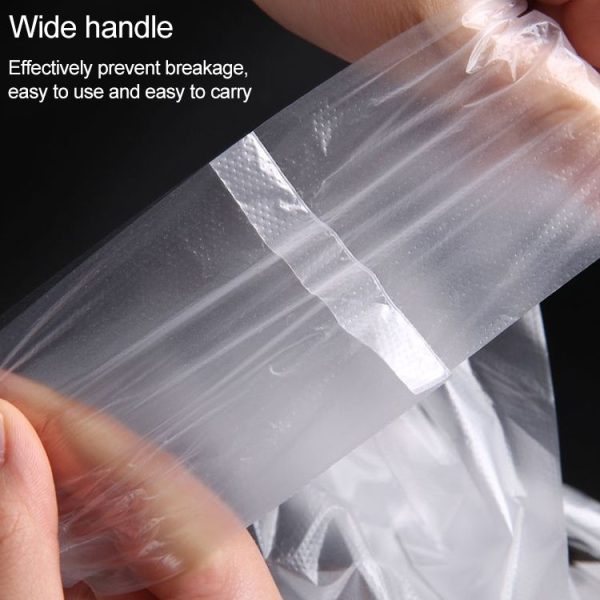 50pcs / Roll 3C Transparent Smiley Plastic Bag Shopping Bag Packaging Bag, Size: 28x45cm - Image 5