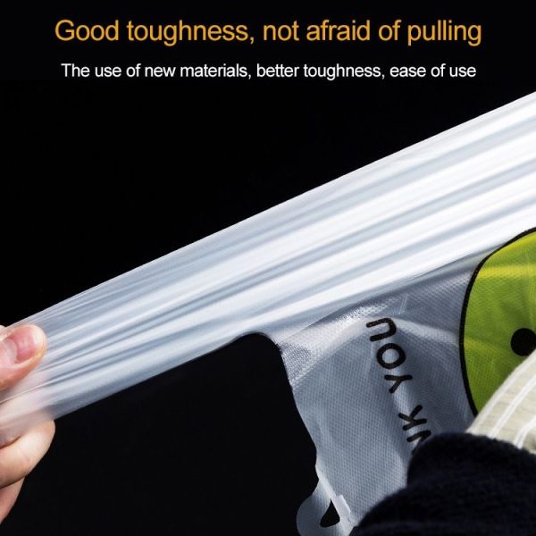 50pcs / Roll 3C Transparent Smiley Plastic Bag Shopping Bag Packaging Bag, Size: 28x45cm - Image 8