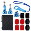 PULUZ 13 in 1 CNC Metal Accessories Combo Kits (Screws + Surface Mounts + Tripod Adapter + Storage Bag + Wrench) for GoPro, Insta360, DJI and Other Action Cameras - Image 2