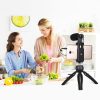 PULUZ Live Broadcast Smartphone Video Vlogger Kits Microphone + Tripod Mount + Phone Clamp Holder (Black) - Image 5