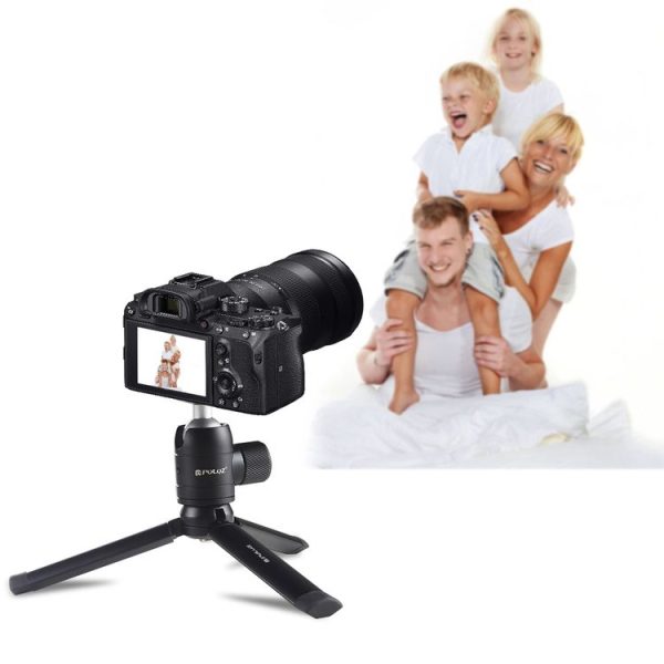 PULUZ Mini Pocket Metal Desktop Tripod Mount + Mini Metal Ball Head with 1 / 4 inch Screw for DSLR & Digital Cameras - Image 10