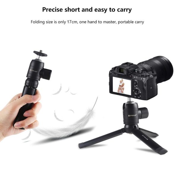 PULUZ Mini Pocket Metal Desktop Tripod Mount + Mini Metal Ball Head with 1 / 4 inch Screw for DSLR & Digital Cameras - Image 6