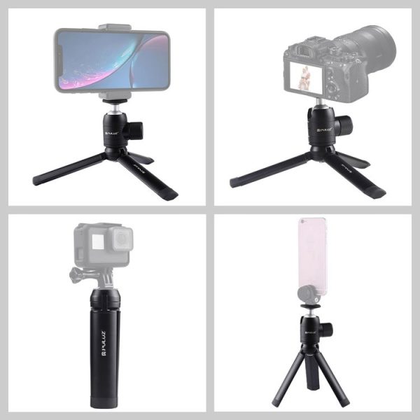 PULUZ Mini Pocket Metal Desktop Tripod Mount + Mini Metal Ball Head with 1 / 4 inch Screw for DSLR & Digital Cameras - Image 8