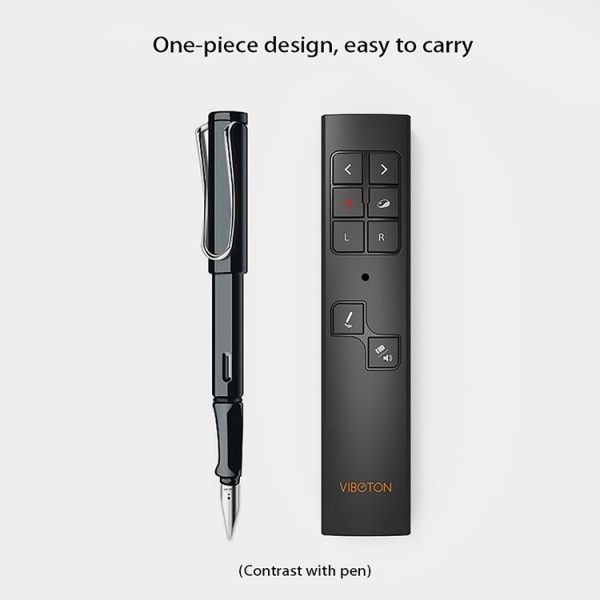VIBOTON PP930 2.4GHz Multimedia Presentation Remote PowerPoint Clicker Wireless Presenter Handheld Controller Flip Pen, Control Distance: 30m (Black) - Image 11