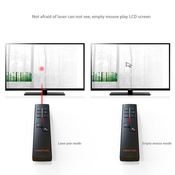 VIBOTON PP930 2.4GHz Multimedia Presentation Remote PowerPoint Clicker Wireless Presenter Handheld Controller Flip Pen, Control Distance: 30m (Black) - Image 12