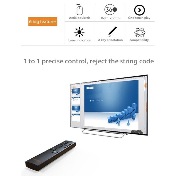 VIBOTON PP930 2.4GHz Multimedia Presentation Remote PowerPoint Clicker Wireless Presenter Handheld Controller Flip Pen, Control Distance: 30m (Black) - Image 9