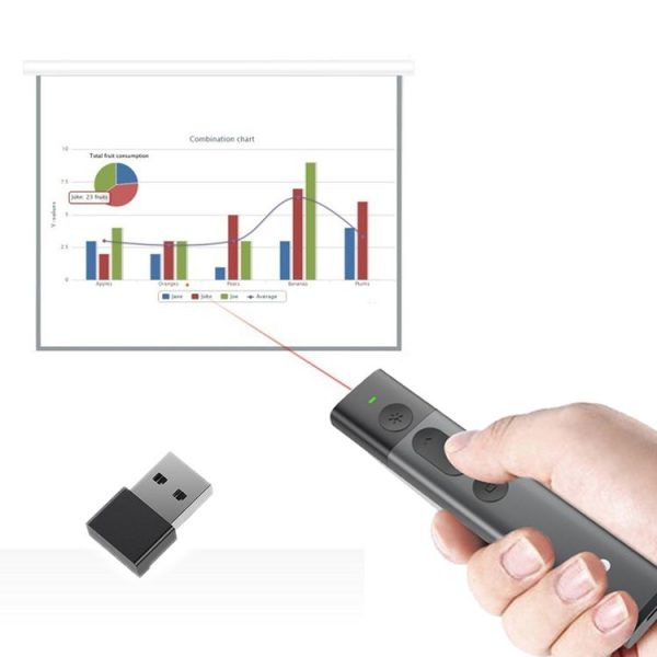 DOOSL DSIT036 Red Laser Pointer 2.4GHz Wireless Presenter PowerPoint Clicker - Image 4