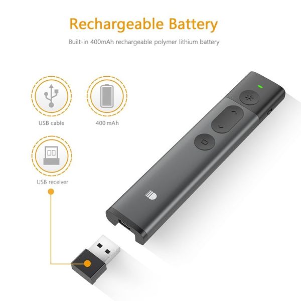 DOOSL DSIT036 Red Laser Pointer 2.4GHz Wireless Presenter PowerPoint Clicker - Image 7