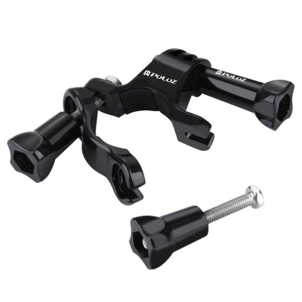 PULUZ Universal Bike Motorcycle Handlebar Mount with Screw for PULUZ Action Sports Cameras Jaws Flex Clamp Mount for GoPro, Insta360, DJI and Other Action Cameras (Black) - Image 4