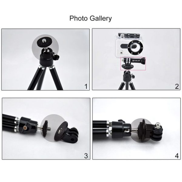 PULUZ Camera Tripod Mount Adapter for PULUZ Action Sports Cameras Jaws Flex Clamp Mount for GoPro, Insta360, DJI and Other Action Cameras - Image 6