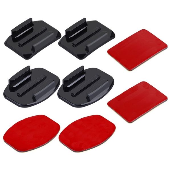 PULUZ 2 PCS Curved Surface Mounts + 2 PCS Flat Surface Mounts + 4 PCS Adhesive Mount Stickers for PULUZ Action Sports Cameras Jaws Flex Clamp Mount for GoPro, Insta360, DJI and Other Action Cameras - Image 2
