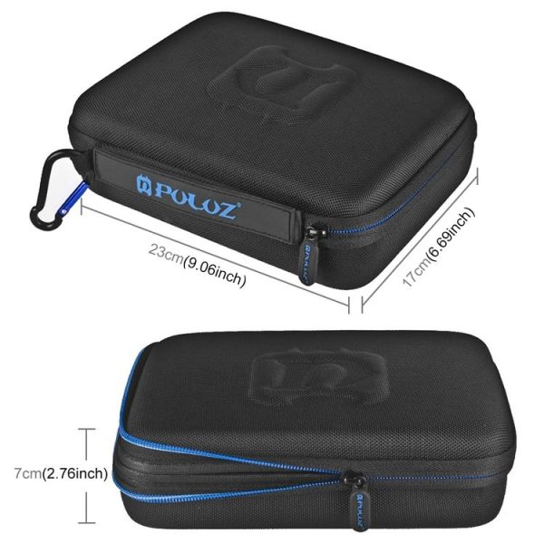 PULUZ Waterproof Carrying and Travel Case for for GoPro, Insta360, DJI and Other Action Cameras Accessories, Medium Size: 23cm x 17cm x 7cm - Image 4