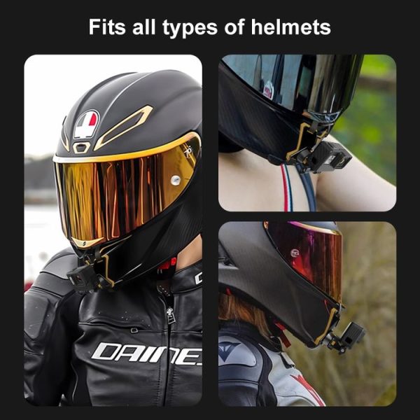 PULUZ Magnetic Quick Release Motorcycle Helmet Chin Strap Mount (Black) - Image 10