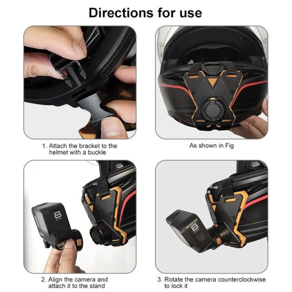 PULUZ Magnetic Quick Release Motorcycle Helmet Chin Strap Mount (Black) - Image 11