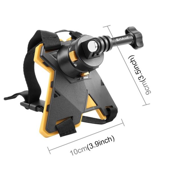 PULUZ Magnetic Quick Release Motorcycle Helmet Chin Strap Mount (Black) - Image 3