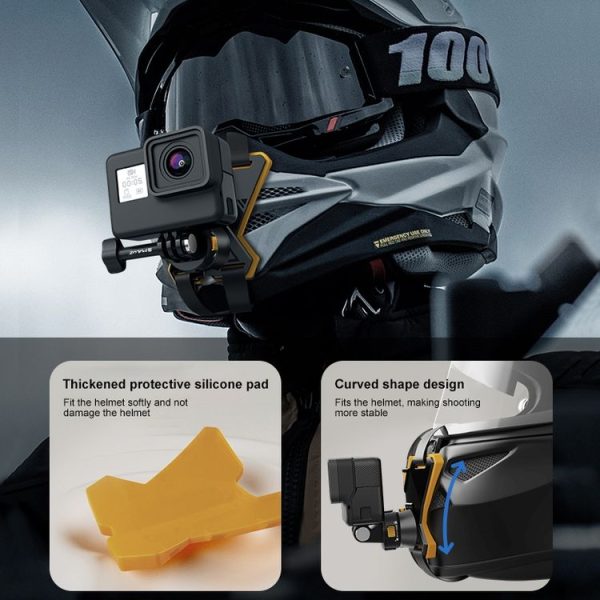 PULUZ Magnetic Quick Release Motorcycle Helmet Chin Strap Mount (Black) - Image 4