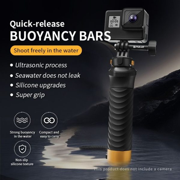 PULUZ Quick Release Floating Handle Hand Grip (Black) - Image 2