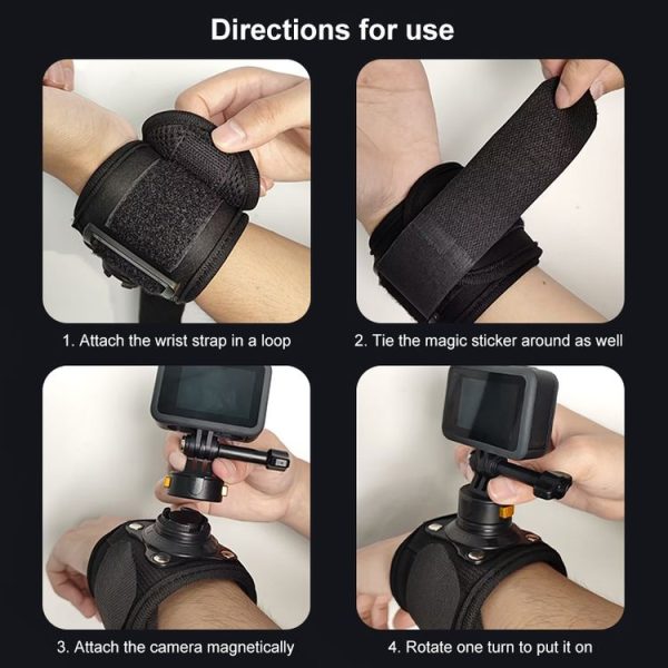 PULUZ Magnetic Quick-release Wrist Strap Harness Belt (Black) - Image 9
