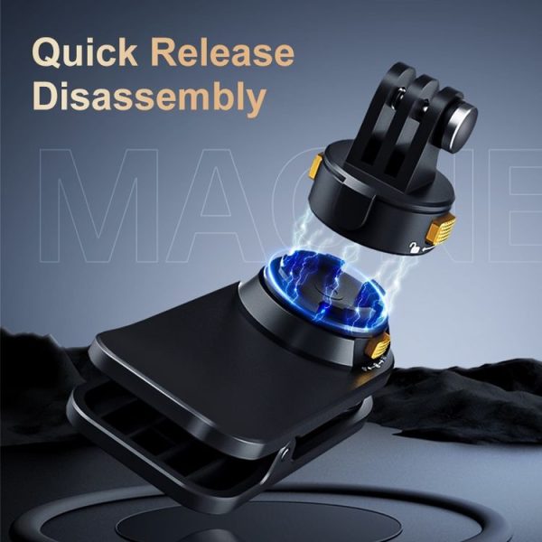 PULUZ Magnetic Quick Release Backpack Strap Clip (Black) - Image 2