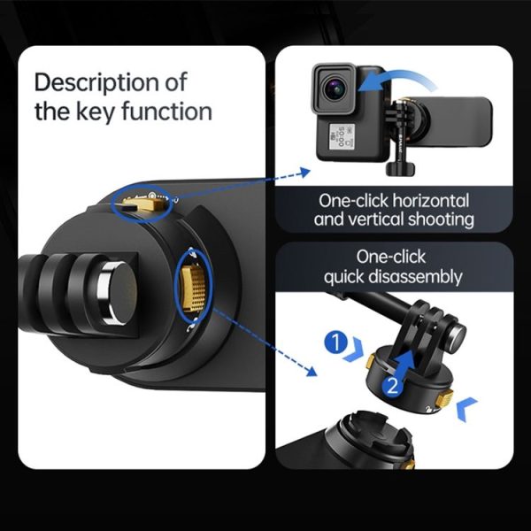PULUZ Magnetic Quick Release Backpack Strap Clip (Black) - Image 4