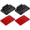 PULUZ 2 Curved Surface Mounts + 2 Adhesive Mount Stickers for PULUZ Action Sports Cameras Jaws Flex Clamp Mount for GoPro, Insta360, DJI and Other Action Cameras - Image 2