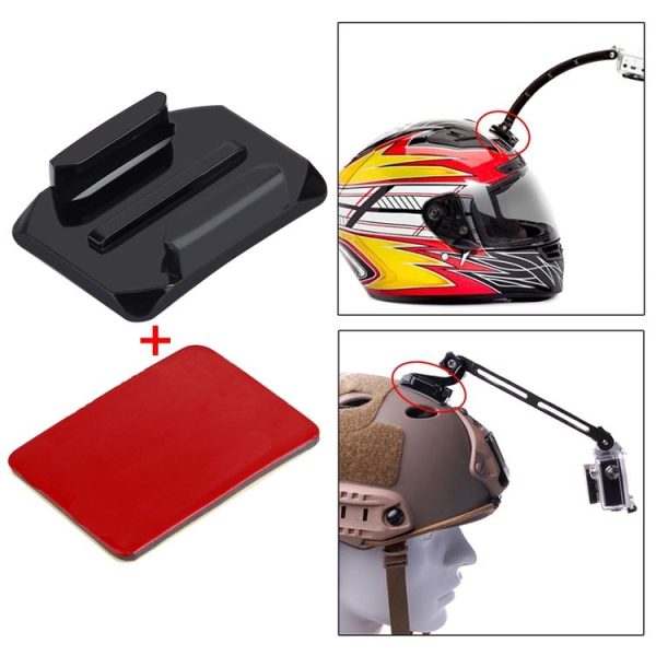 PULUZ 2 Curved Surface Mounts + 2 Adhesive Mount Stickers for PULUZ Action Sports Cameras Jaws Flex Clamp Mount for GoPro, Insta360, DJI and Other Action Cameras - Image 6