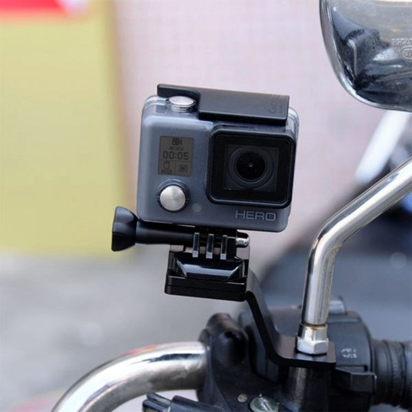 PULUZ Aluminum Alloy Motorcycle Fixed Holder Mount with Tripod Adapter & Screw for GoPro, Insta360, DJI and Other Action Cameras (Black) - Image 10