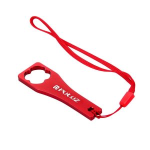 PULUZ CNC Aluminum Alloy Tighten Screw Cap Wrench Tool for GoPro Hero11 Black / HERO10 Black / HERO9 Black / HERO8 Black / HERO7 / 6 / 5 / 5 Session / 4 Session / 4 / 3+ / 3 / 2 / 1, Xiaoyi and Other Action Cameras (Red)
