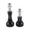 PULUZ CNC Aluminum Thumb Knob Stainless Bolt Nut Screw Set for GoPro Hero12 Black / Hero11 / 10 / 9 / 8 / 7 / 6 / 5, Insta360 Ace / Ace Pro, DJI Osmo Action 4 and Other Action Cameras (Black)