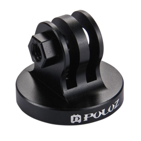 PULUZ 1 / 4 inch Screw Hole Tripod Mount CNC Adapter for GoPro, Insta360, DJI and Other Action Cameras (Black) - Image 2