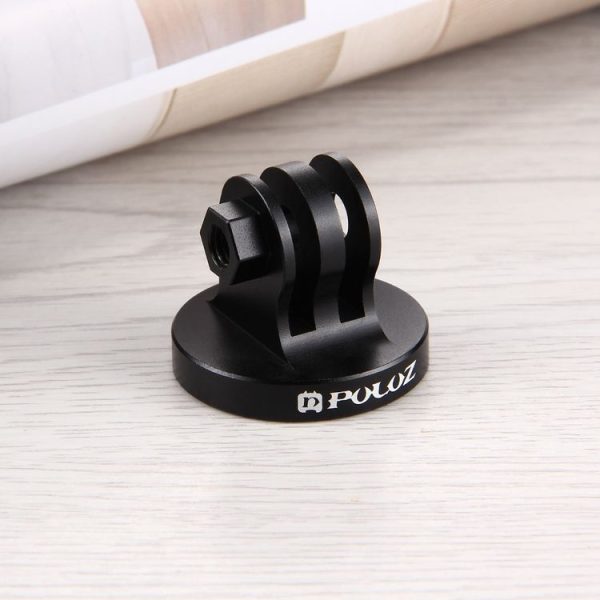 PULUZ 1 / 4 inch Screw Hole Tripod Mount CNC Adapter for GoPro, Insta360, DJI and Other Action Cameras (Black) - Image 5
