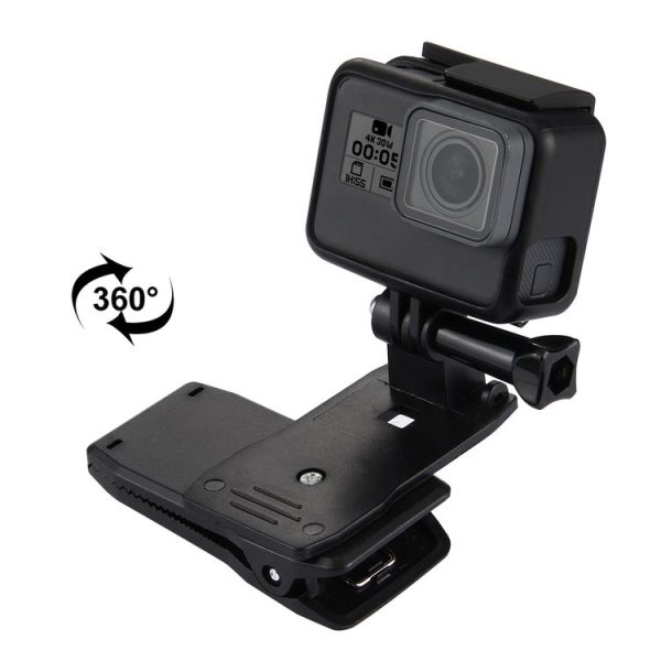 PULUZ 360 Degree Rotating Backpack Hat Rec-mounts Quick Release Clamp Mount for GoPro, Insta360, DJI and Other Action Cameras - Image 6