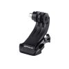 PULUZ Black Vertical Surface J-Hook Buckle Mount for PULUZ Action Sports Cameras Jaws Flex Clamp Mount for GoPro, Insta360, DJI and Other Action Cameras (Black)