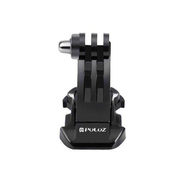 PULUZ Black Vertical Surface J-Hook Buckle Mount for PULUZ Action Sports Cameras Jaws Flex Clamp Mount for GoPro, Insta360, DJI and Other Action Cameras (Black) - Image 4