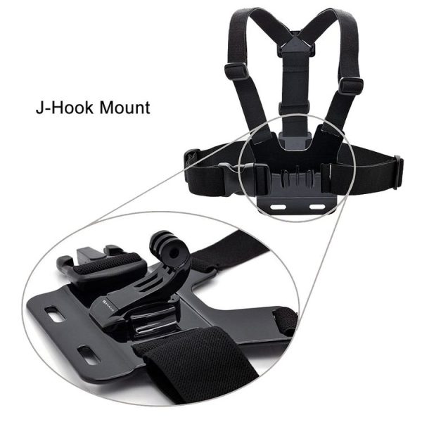 PULUZ Black Vertical Surface J-Hook Buckle Mount for PULUZ Action Sports Cameras Jaws Flex Clamp Mount for GoPro, Insta360, DJI and Other Action Cameras (Black) - Image 6