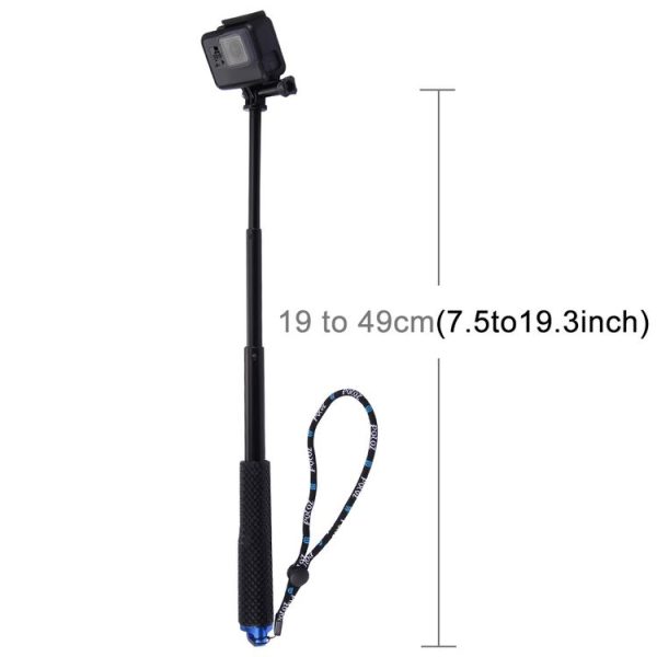 PULUZ Handheld Extendable Pole Monopod for GoPro, Insta360, DJI and Other Action Cameras, Length: 19-49cm - Image 5