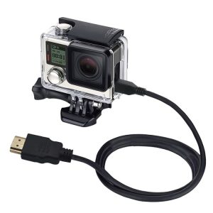 PULUZ Video 19 Pin HDMI to Micro HDMI Cable for GoPro Hero11 Black / HERO10 Black / HERO9 Black / 8 Black / 7 / 6 / 5 / 4 / 3+ / 3, Sony, LG, Panasonic, Canon, Nikon, Smartphones and Cameras, Length: 1.5m